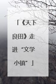 《天下良田》走进“文学小镇”