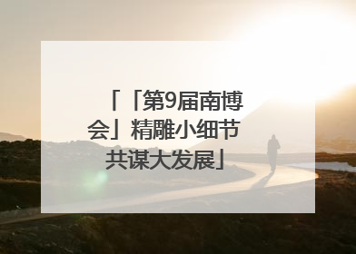 「第9届南博会」精雕小细节共谋大发展