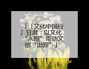 「文化中国行」甘肃：以文化“入圈”带动文创“出圈”