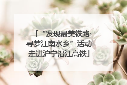 “发现最美铁路·寻梦江南水乡”活动走进沪宁沿江高铁