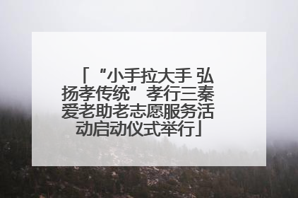 “小手拉大手 弘扬孝传统”孝行三秦爱老助老志愿服务活动启动仪式举行