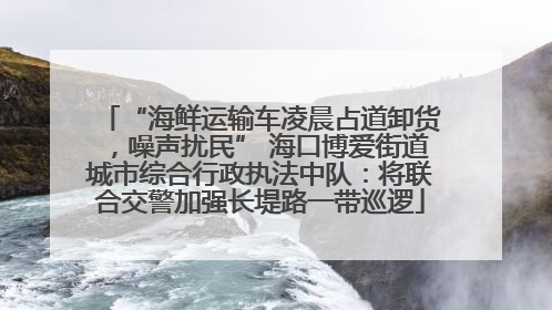 “海鲜运输车凌晨占道卸货，噪声扰民” 海口博爱街道城市综合行政执法中队：将联合交警加强长堤路一带巡逻
