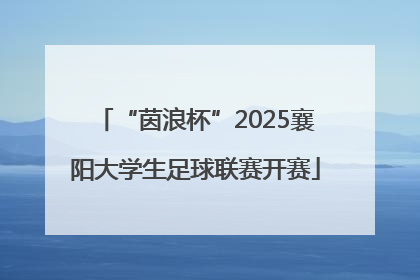 “茵浪杯”2025襄阳大学生足球联赛开赛