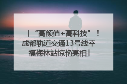 “高颜值+高科技”！成都轨道交通13号线幸福梅林站惊艳亮相