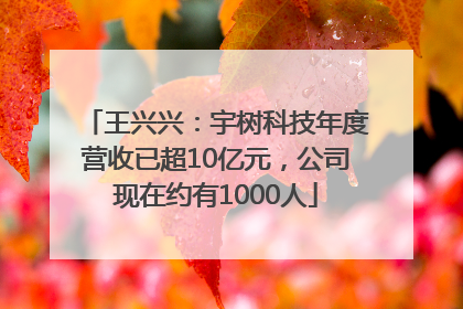 王兴兴：宇树科技年度营收已超10亿元，公司现在约有1000人