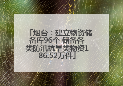 烟台：建立物资储备库96个 储备各类防汛抗旱类物资186.52万件
