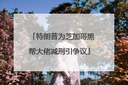 特朗普为芝加哥黑帮大佬减刑引争议