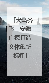犬马齐飞！安徽广德打造文体旅新标杆