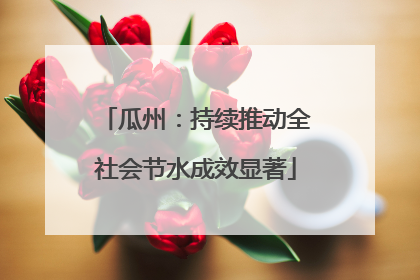 瓜州：持续推动全社会节水成效显著