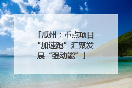 瓜州：重点项目“加速跑”汇聚发展“强动能”