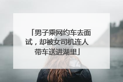 男子乘网约车去面试，却被女司机连人带车送进湖里