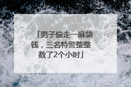 男子偷走一麻袋钱，三名特警整整数了2个小时