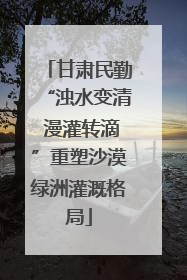 甘肃民勤“浊水变清 漫灌转滴”重塑沙漠绿洲灌溉格局