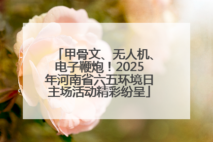 甲骨文、无人机、电子鞭炮！2025年河南省六五环境日主场活动精彩纷呈