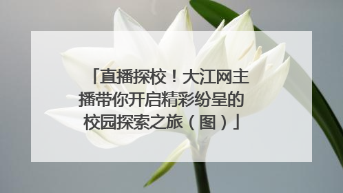 直播探校！大江网主播带你开启精彩纷呈的校园探索之旅（图）