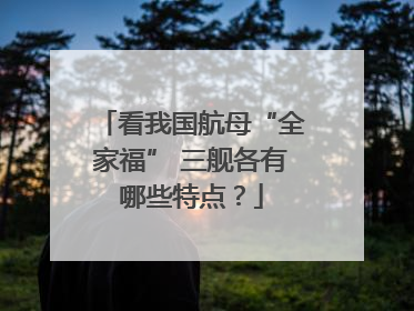 看我国航母“全家福” 三舰各有哪些特点？
