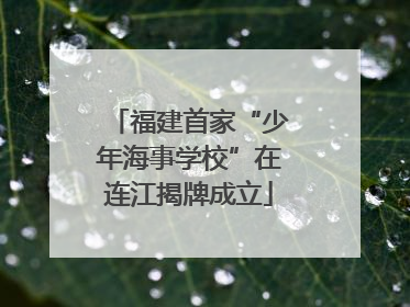 福建首家“少年海事学校”在连江揭牌成立