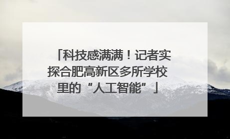 科技感满满！记者实探合肥高新区多所学校里的“人工智能”