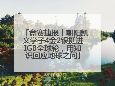 竞赛捷报丨朝阳凯文学子4金2银挺进IGB全球轮，用知识回应地球之问