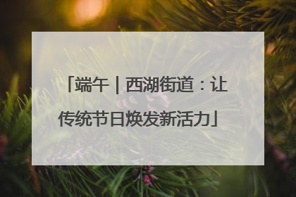 端午｜西湖街道：让传统节日焕发新活力