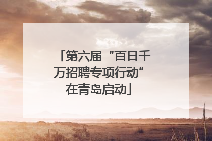 第六届“百日千万招聘专项行动”在青岛启动