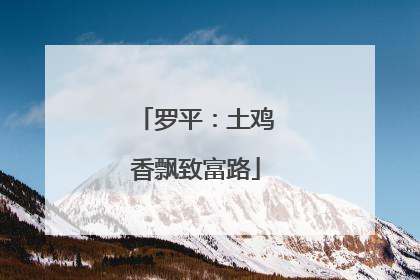 罗平：土鸡香飘致富路