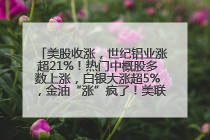 美股收涨，世纪铝业涨超21%！热门中概股多数上涨，白银大涨超5%，金油“涨”疯了！美联储官员最新表态