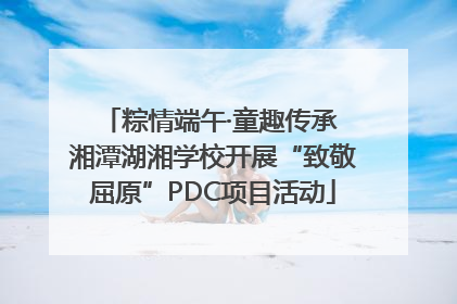 粽情端午·童趣传承 湘潭湖湘学校开展“致敬屈原”PDC项目活动