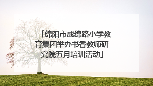 绵阳市成绵路小学教育集团举办书香教师研究院五月培训活动