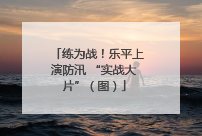 练为战！乐平上演防汛 “实战大片”（图）