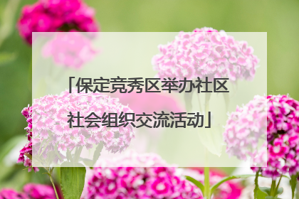 保定竞秀区举办社区社会组织交流活动
