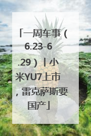 一周车事（6.23-6.29）丨小米YU7上市，雷克萨斯要国产