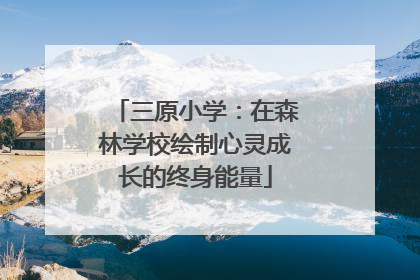 三原小学：在森林学校绘制心灵成长的终身能量