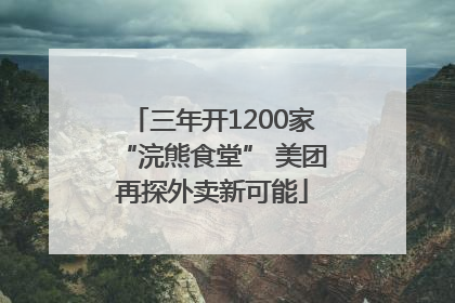三年开1200家“浣熊食堂” 美团再探外卖新可能