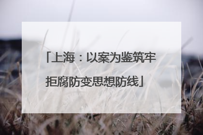 上海：以案为鉴筑牢拒腐防变思想防线