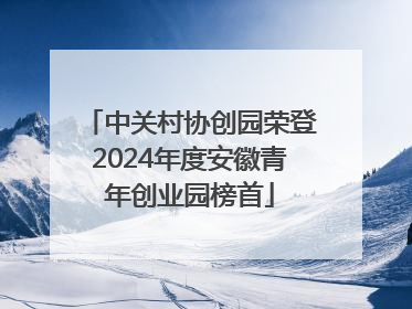 中关村协创园荣登2024年度安徽青年创业园榜首