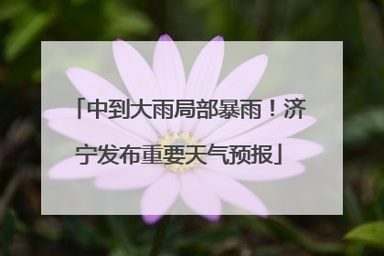 中到大雨局部暴雨！济宁发布重要天气预报