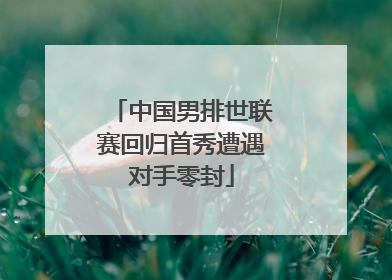 中国男排世联赛回归首秀遭遇对手零封