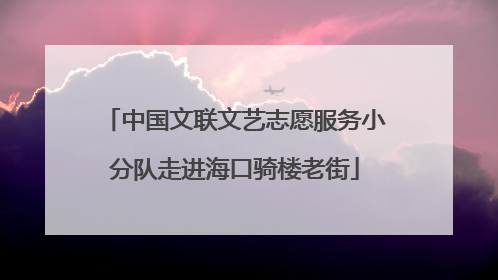 中国文联文艺志愿服务小分队走进海口骑楼老街
