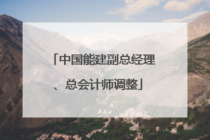 中国能建副总经理、总会计师调整