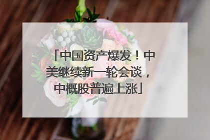 中国资产爆发！中美继续新一轮会谈，中概股普遍上涨
