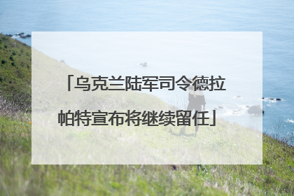 乌克兰陆军司令德拉帕特宣布将继续留任