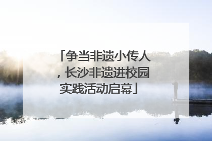 争当非遗小传人，长沙非遗进校园实践活动启幕