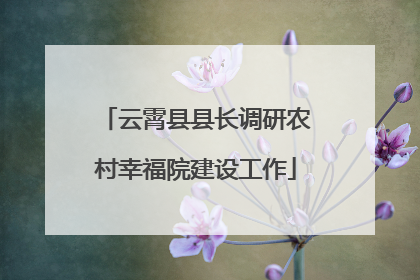 云霄县县长调研农村幸福院建设工作