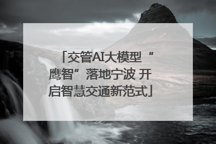 交管AI大模型“鹰智”落地宁波 开启智慧交通新范式