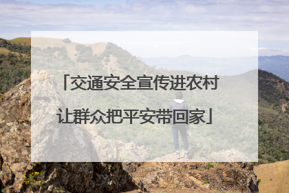 交通安全宣传进农村 让群众把平安带回家