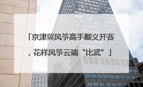 京津冀风筝高手顺义开赛，花样风筝云端“比武”