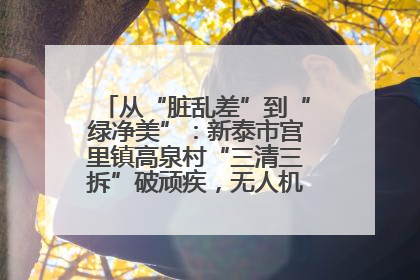 从“脏乱差”到“绿净美”：新泰市宫里镇高泉村“三清三拆”破顽疾，无人机“天眼”护新颜