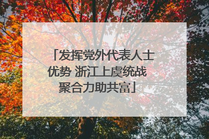 发挥党外代表人士优势 浙江上虞统战聚合力助共富