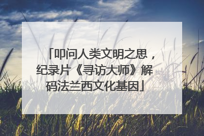 叩问人类文明之思，纪录片《寻访大师》解码法兰西文化基因